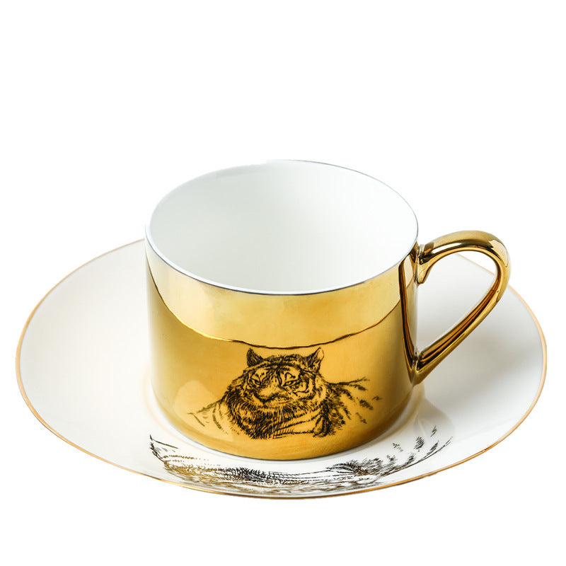 Golden reflection teacup set