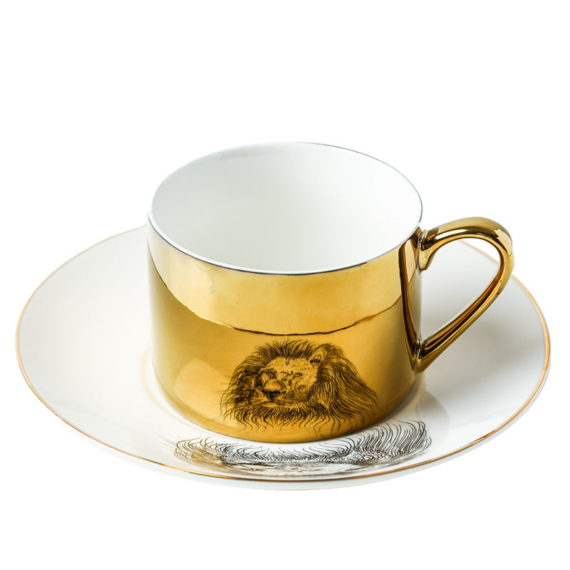 Golden reflection teacup set