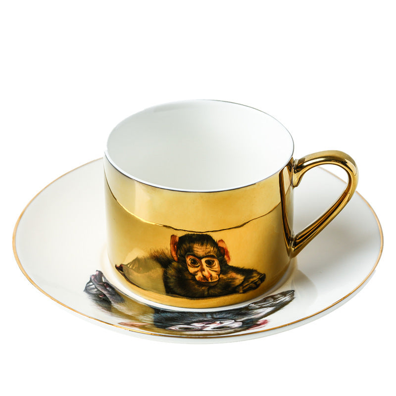 Golden reflection teacup set