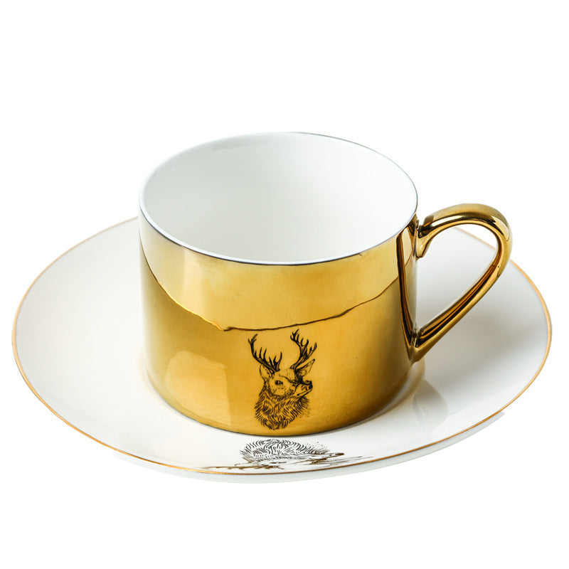 Golden reflection teacup set