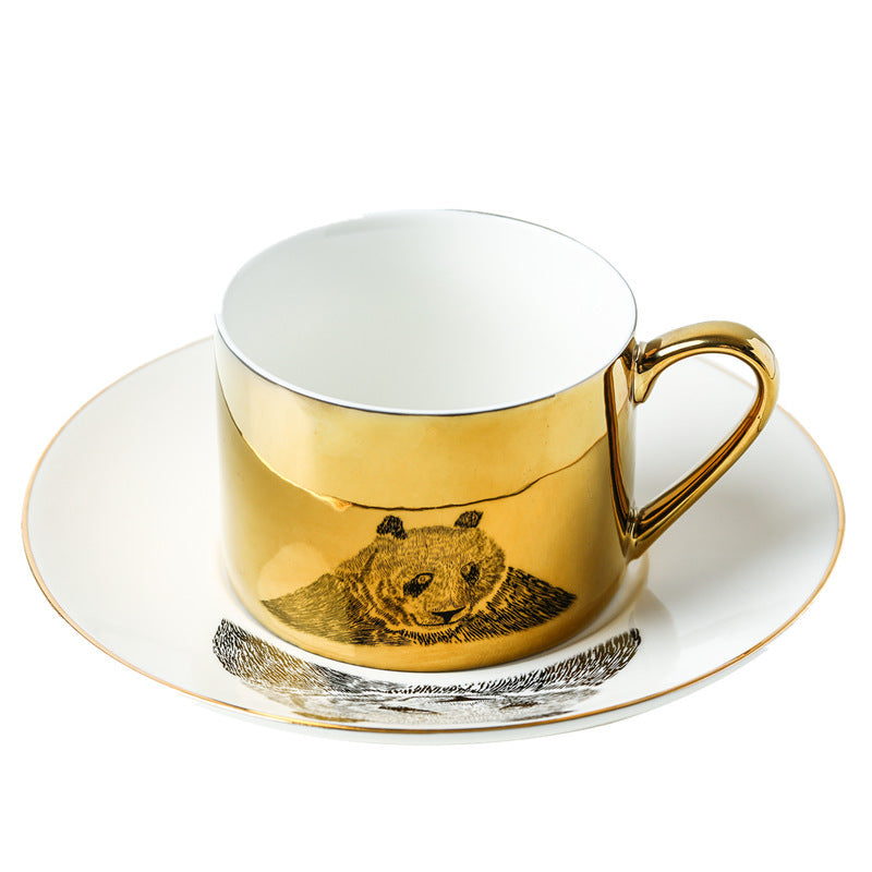 Golden reflection teacup set