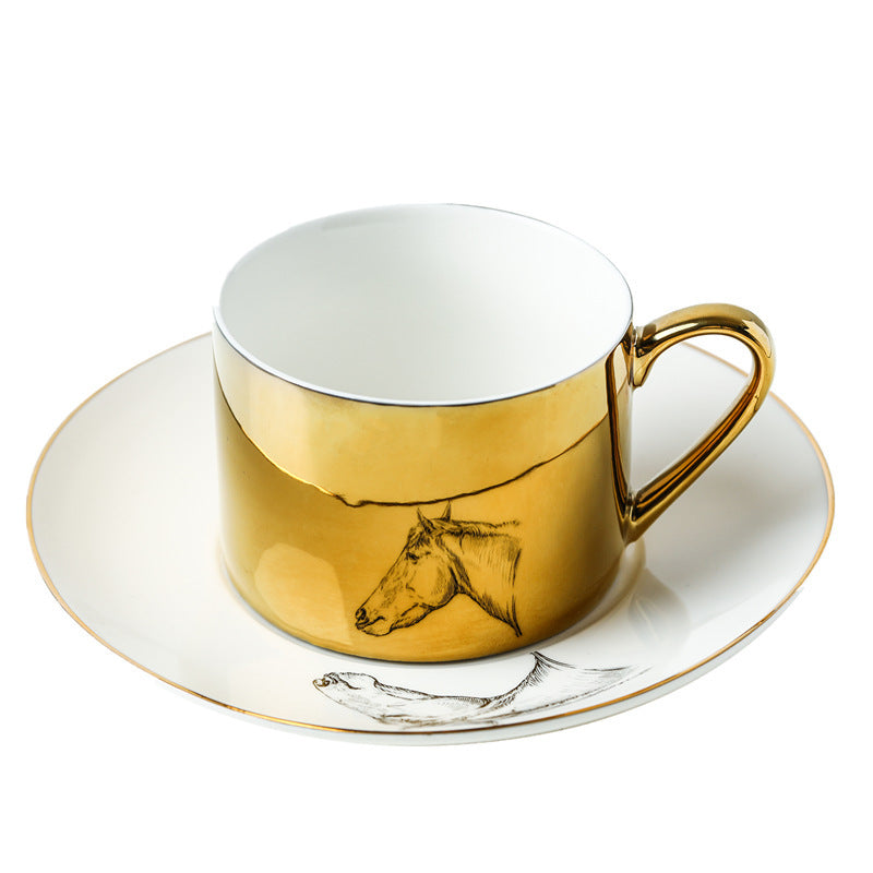 Golden reflection teacup set