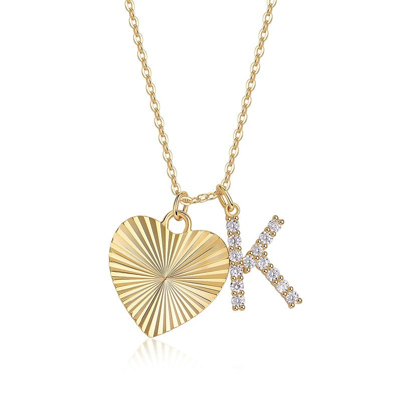 The Veronica moissanite pendant - Custom initial necklace