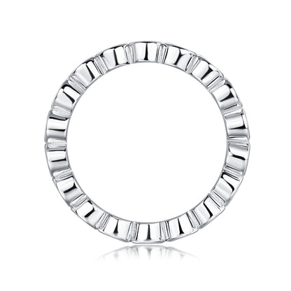 Orion Eternity Band - GRA Certified Moissanite | Platinum Plated Sterling Silver