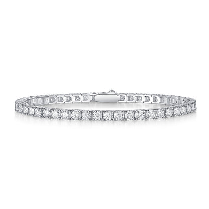 Eternal Shine Tennis Bracelet - GRA Certified Moissanite | Platinum Plated or Yellow Gold Plated Sterling Silver