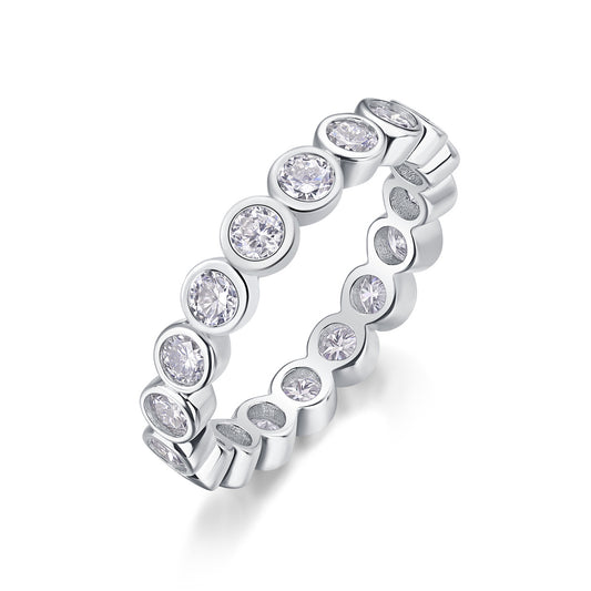 Orion Eternity Band - genuine moissanite
