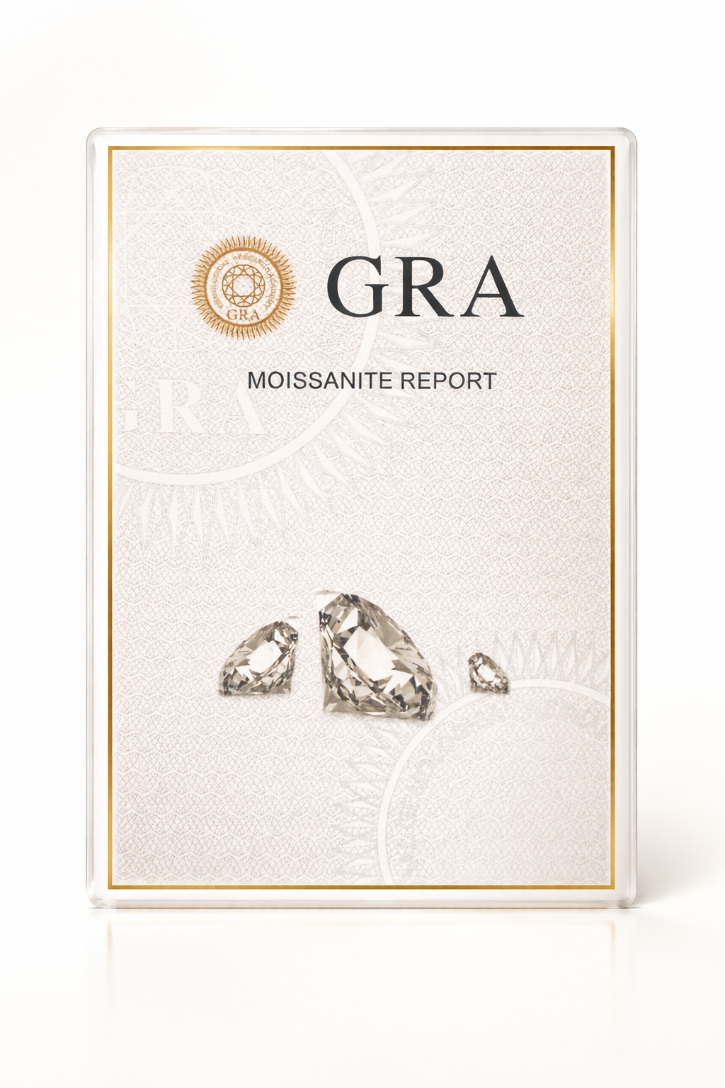 Royal Halo Engagement Ring - GRA Certified Moissanite | Platinum Plated Sterling Silver