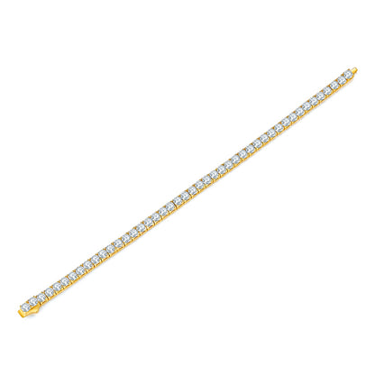 Eternal Shine Tennis Bracelet - GRA Certified Moissanite | Platinum Plated or Yellow Gold Plated Sterling Silver