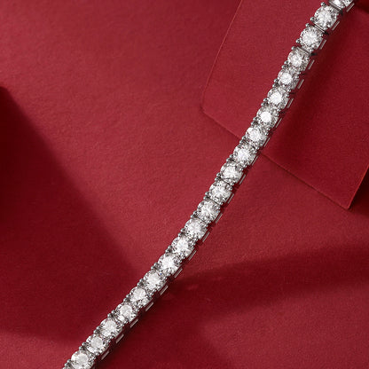 Eternal Shine Tennis Bracelet - GRA Certified Moissanite | Platinum Plated or Yellow Gold Plated Sterling Silver