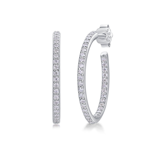 Eclipse Hoops -  Moissanite