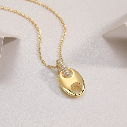 Stella Pendant - GRA Certified Moissanite Necklace | Yellow Gold Plated Sterling Silver