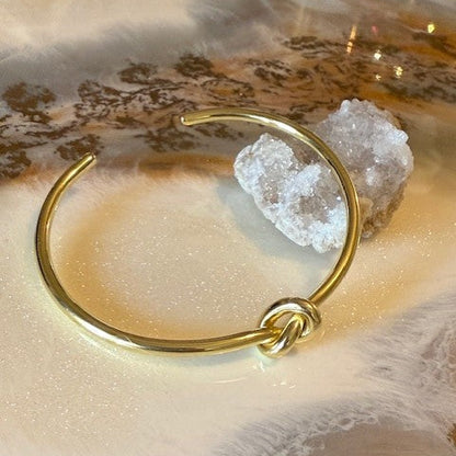 Knot Cuff Bracelet - Gold Plated Brass