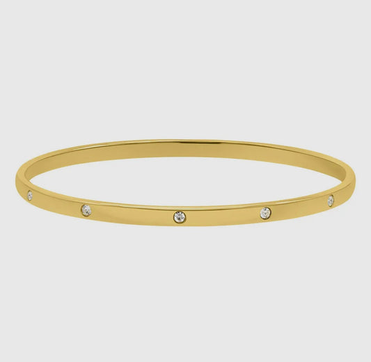 Crystal Bangle Bracelet - tarnish free